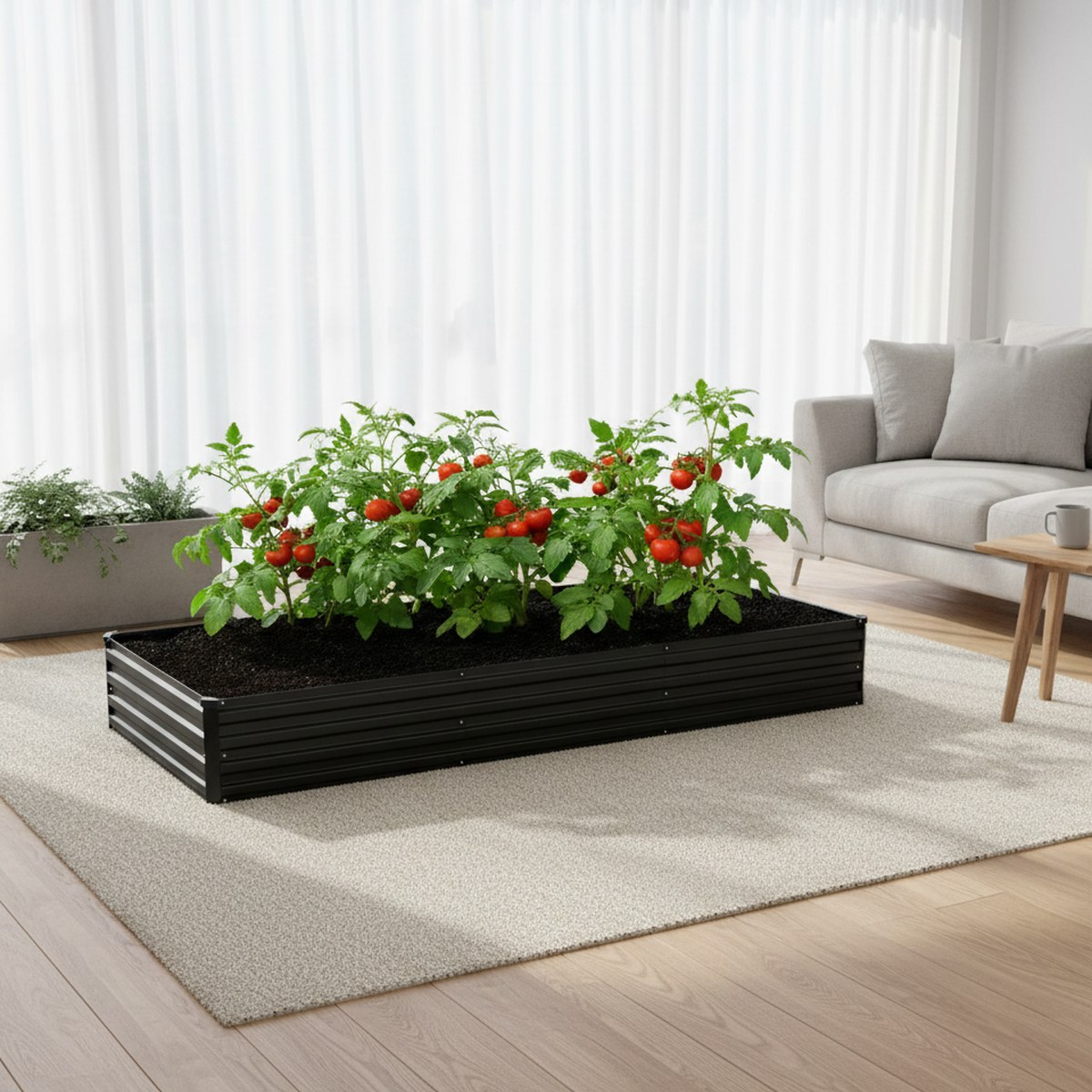 Raised Garden Bed - Galvanized Raised Garden Bed 12x4ft Metal