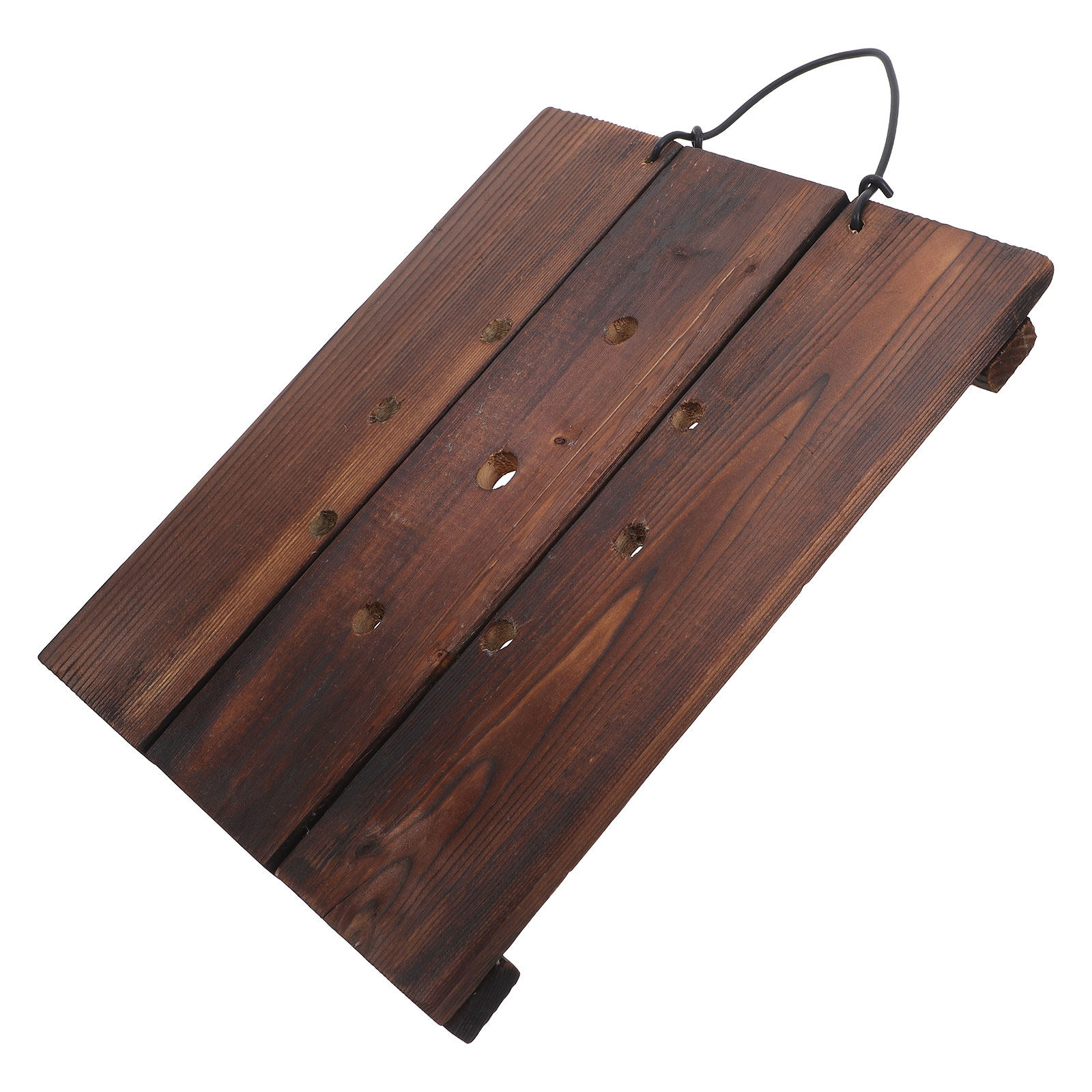 Vertical Planter - Fern Charred Mounting Board Wood Hanging