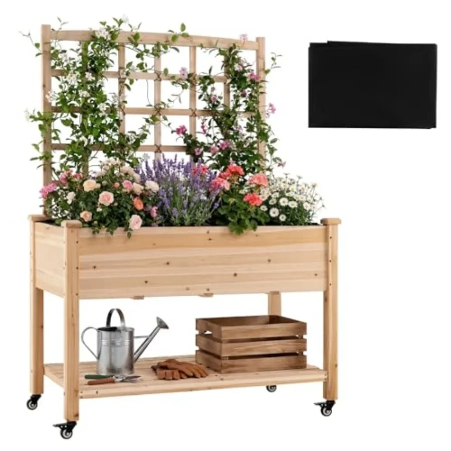 65'' Wooden Raised Garden Bed  - đánh giá và giá Raised Garden Bed