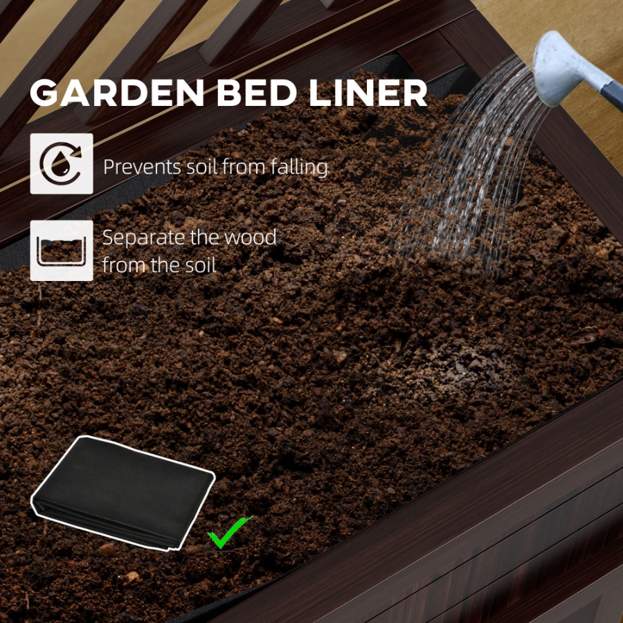 Elevated Wood Planter with Tre - đánh giá và giá Raised Garden Bed
