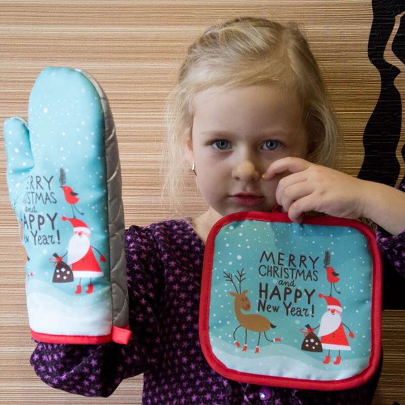 2pcs/set Christmas Oven Mitts  - đánh giá và giá Garden Gloves