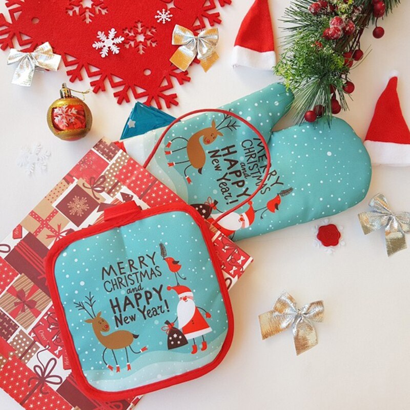 2pcs/set Christmas Oven Mitts  - đánh giá và giá Garden Gloves